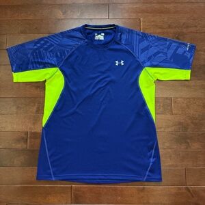 Under Armour Men's Athletic Blue & Neon Short Sleeve